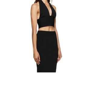 Gauge81 Black Halter Crop Top